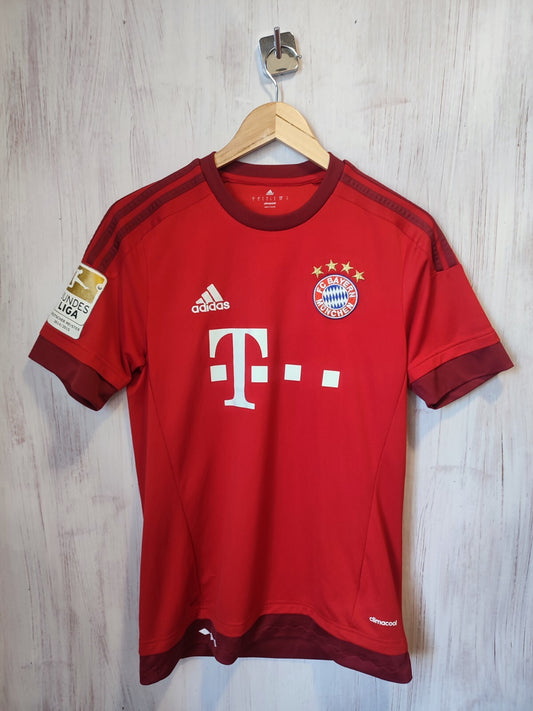 FC Bayern Munich 2015 2016 home Size S Adidas shirt jersey soccer football Vidal