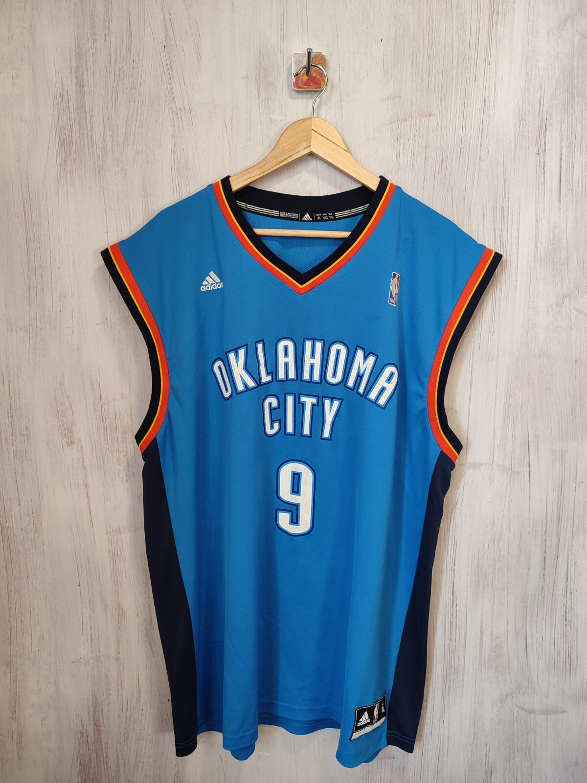 Oklahoma City #9 Serge Ibaka Size XL Adidas jersey shirt Basketball kit maillot