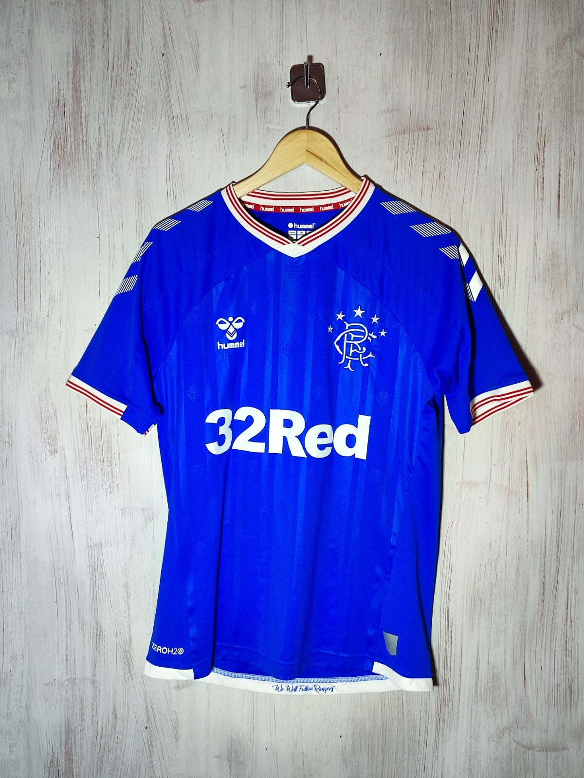 Glasgow Rangers 2019 2020 home Sz S Hummel football shirt jersey soccer kit tee