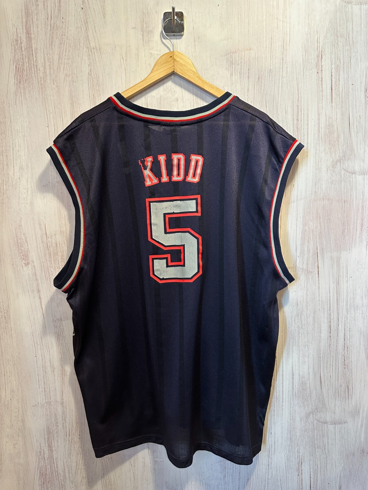 New Jersey Nets #5 Jason Kidd Sz 2XL Reebok Basketball shirt jersey kit tee XXL