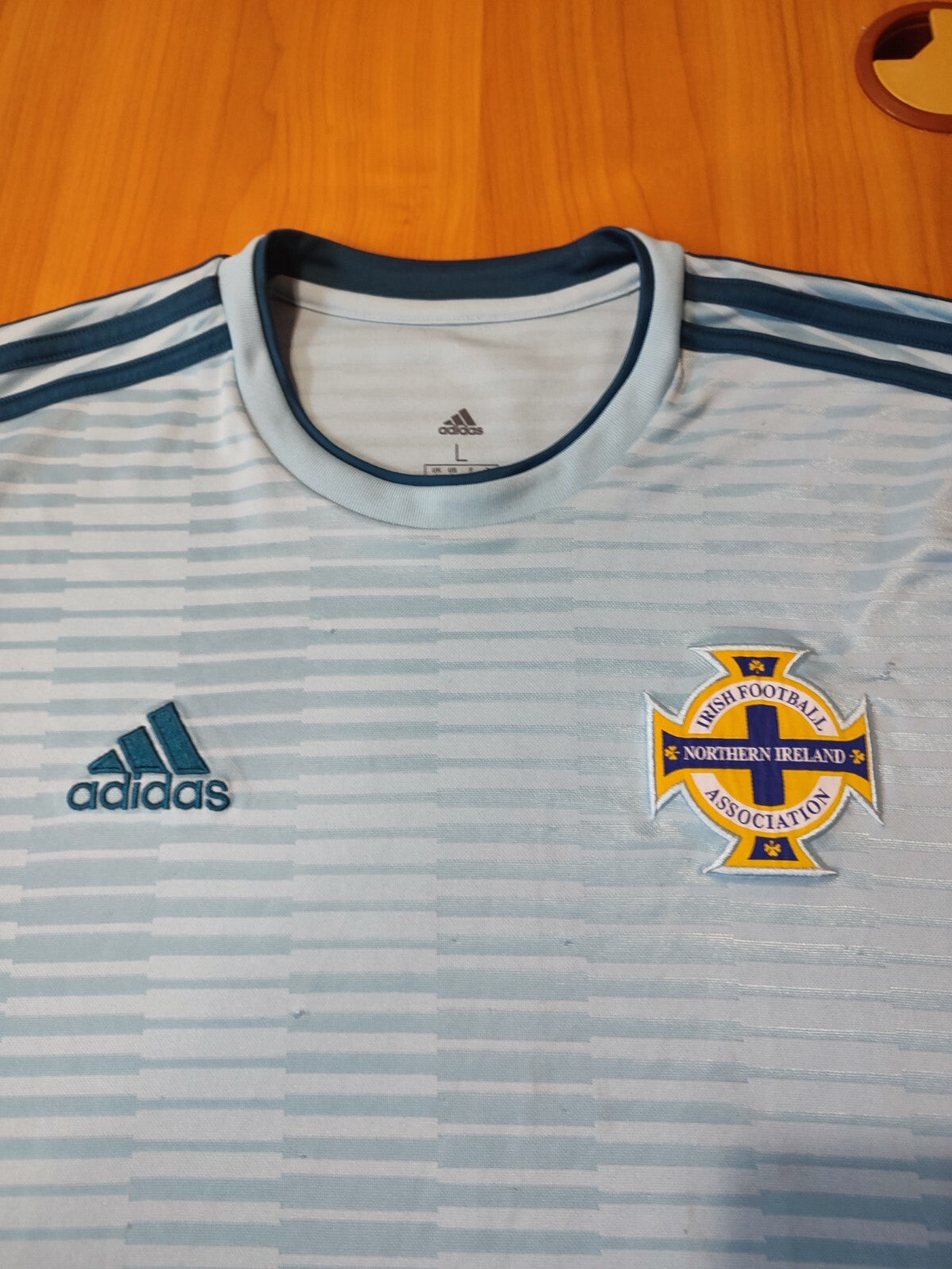 Northern Ireland 2018 2019 away Sz L Adidas shirt jersey soccer football kit tee