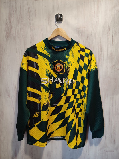 Manchester United 1995 1996 1997 goalkeeper Sz M shirt jersey Schmeichel kit GK