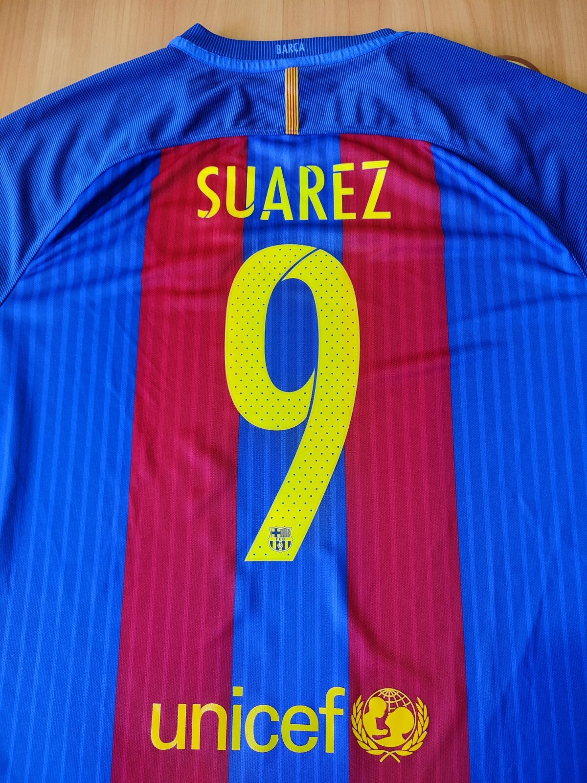 Barcelona 2016 2017 home Sz XL shirt jersey Barca FCB soccer football kit Suarez