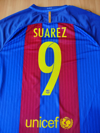 Barcelona 2016 2017 home Sz XL shirt jersey Barca FCB soccer football kit Suarez