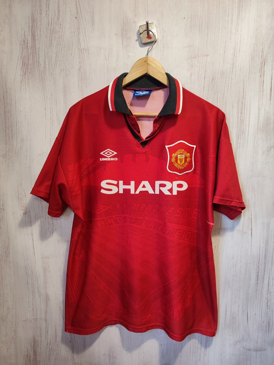 Manchester United 1994 1996 home Size L football shirt jersey soccer kit Cantona