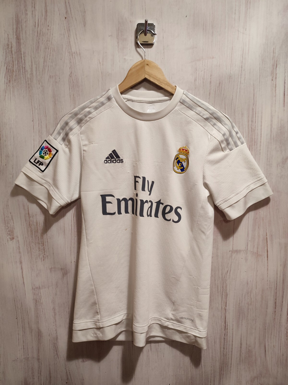 Real Madrid 2015 2016 home Sz XS soccer shirt jersey football kit trikot Adidas