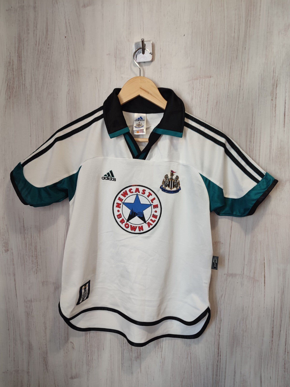 Kids M Newcastle United 1999 2000 away shirt jersey soccer football maillot kit