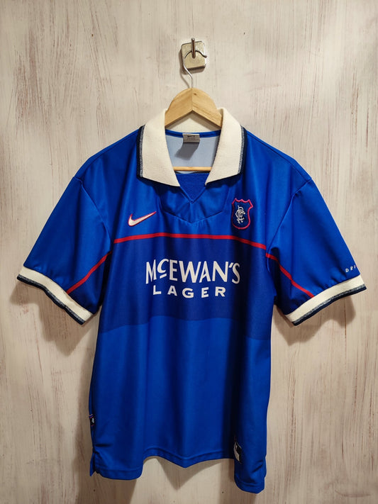 Glasgow Rangers 1997 1998 1999 home Size M football soccer shirt jersey kit Nike