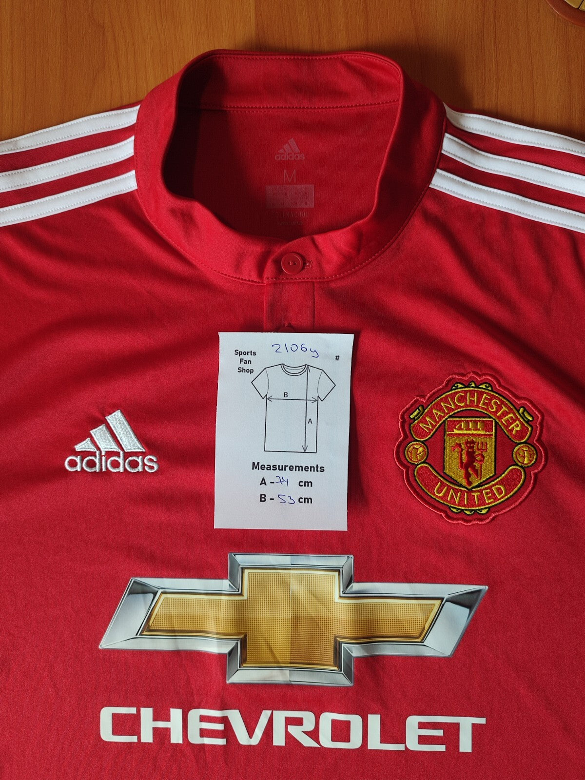 Manchester United 2017 2018 home Size M Adidas soccer shirt jersey football kit