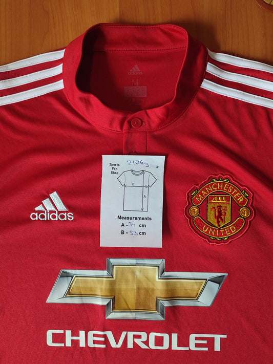Manchester United 2017 2018 home Size M Adidas soccer shirt jersey football kit