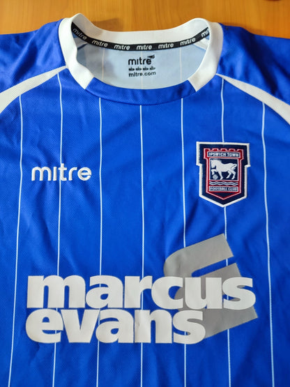 Ipswich Town 2011 2012 home Size L Mitre jersey shirt football kit soccer tee