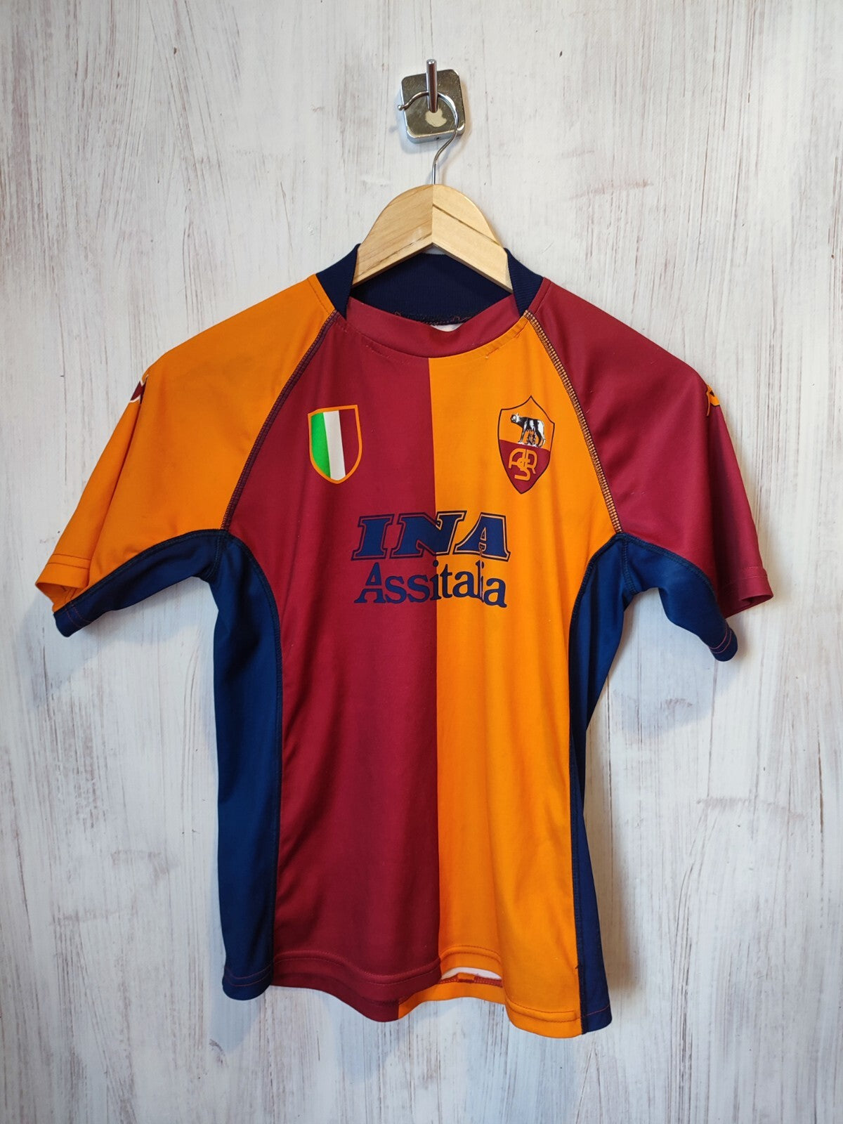 AS Roma 2001 2002 home Size YXXL Kappa shirt jersey football soccer kit KIDS 2XL