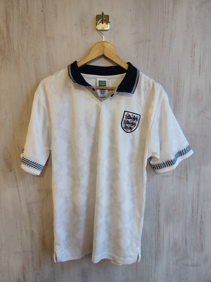 England 1990 1991 1992 #19 Home Sz M Score draw shirt jersey soccer football kit