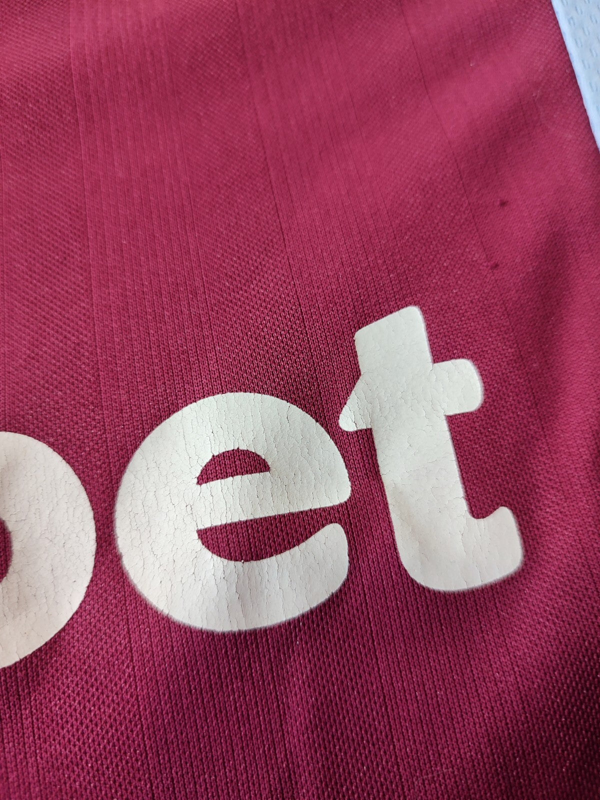 Aston Villa 2013 2014 home Sz M Macron shirt jersey soccer football maillot kit