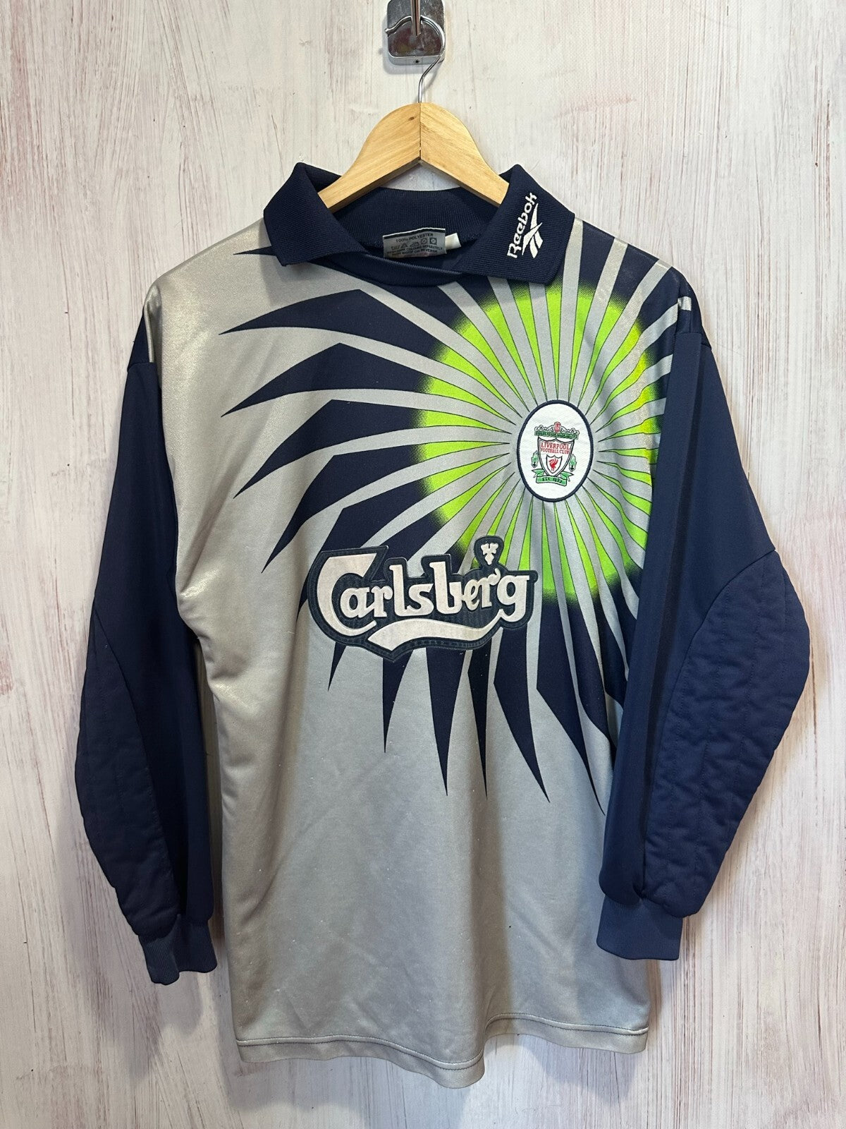 FC Liverpool 1998 1999 Goalkeeper Sz S shirt jersey soccer football GK 34/36"