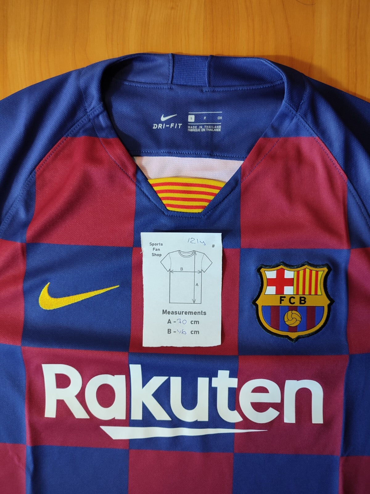 FC Barcelona 2019 2020 home Sz S Nike shirt jersey Barca FCB soccer football kit