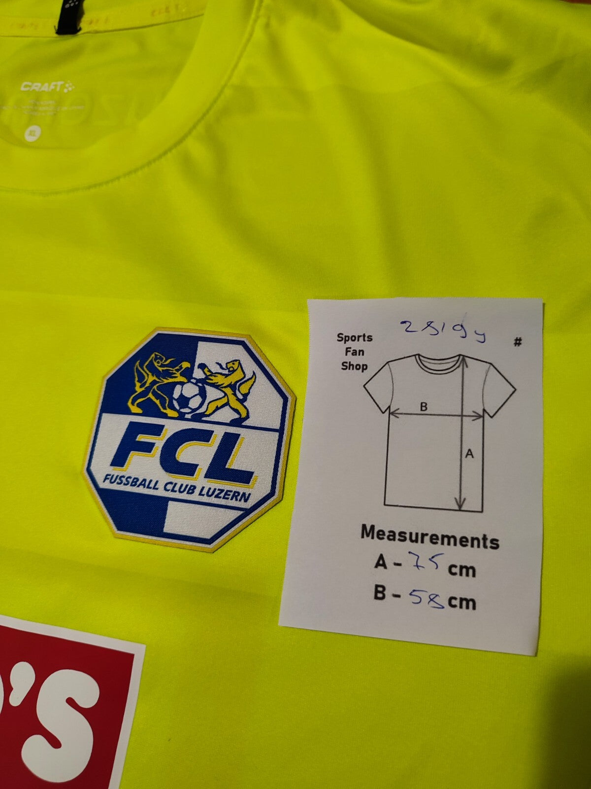 FC Luzern 2020 2021 goalkeeper Sz L Craft jersey shirt soccer football GK Jacot