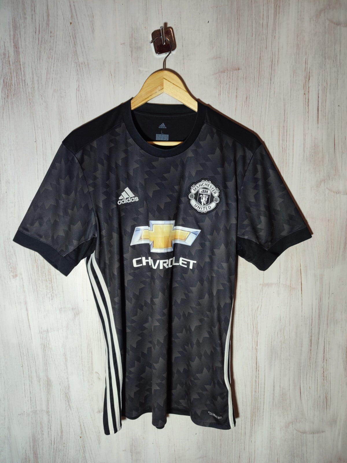 Manchester United 2017 2018 away Size L Adidas soccer shirt jersey football kit