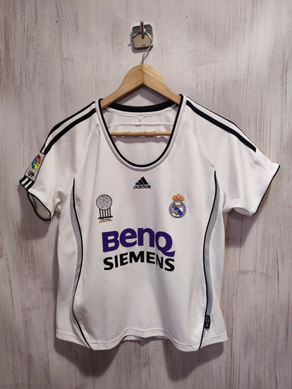 Women Real Madrid 2006 2007 home Size L Adidas shirts jersey football kit trikot