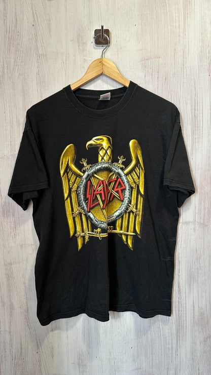 Vintage Slayer 2004 Europe tour Eagle logo Size L Fruit of The Loom tee t-shirt