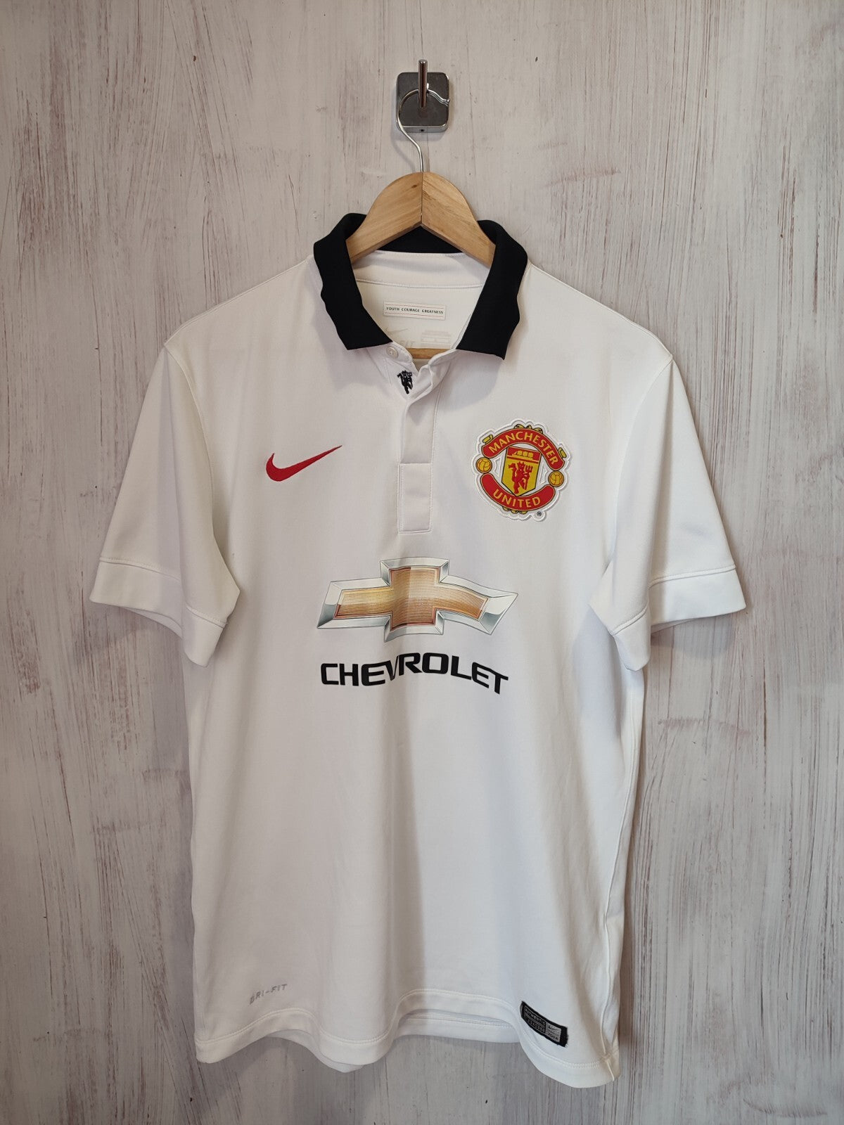 Manchester United 2014 2015 away Sz M Nike shirt soccer jersey kit tee Di Maria