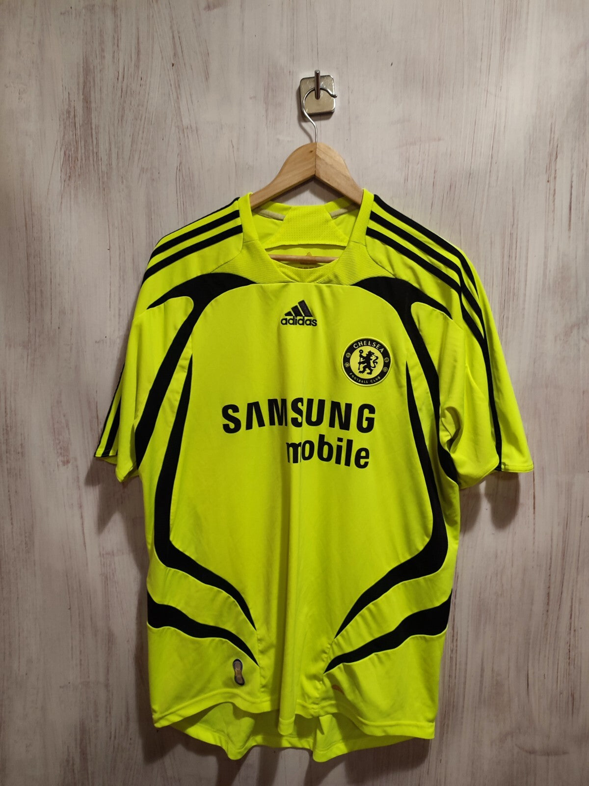 Chelsea London 2007 2008 away Size L Adidas shirt soccer jersey football kit tee