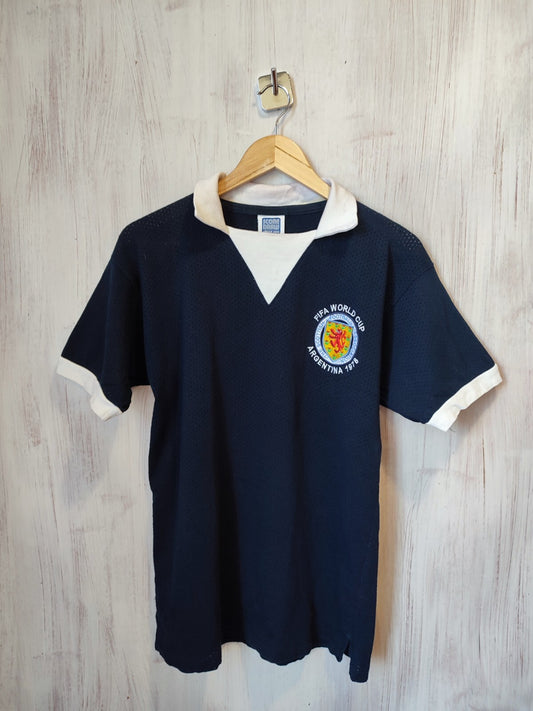 Scotland national team 1978 home Sz M shirt jersey football retro kit SCORE DRAW
