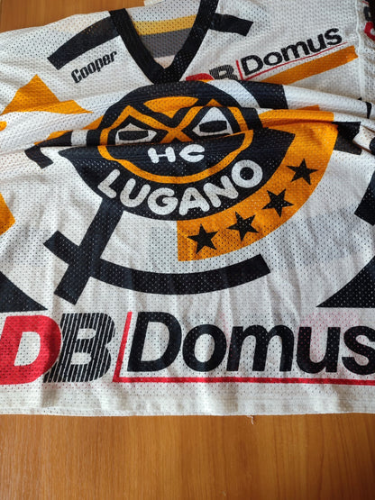 HC Lugano #22 Andy Ton 1991 1992 Ochsner Size XL vintage jersey shirt Ice Hockey