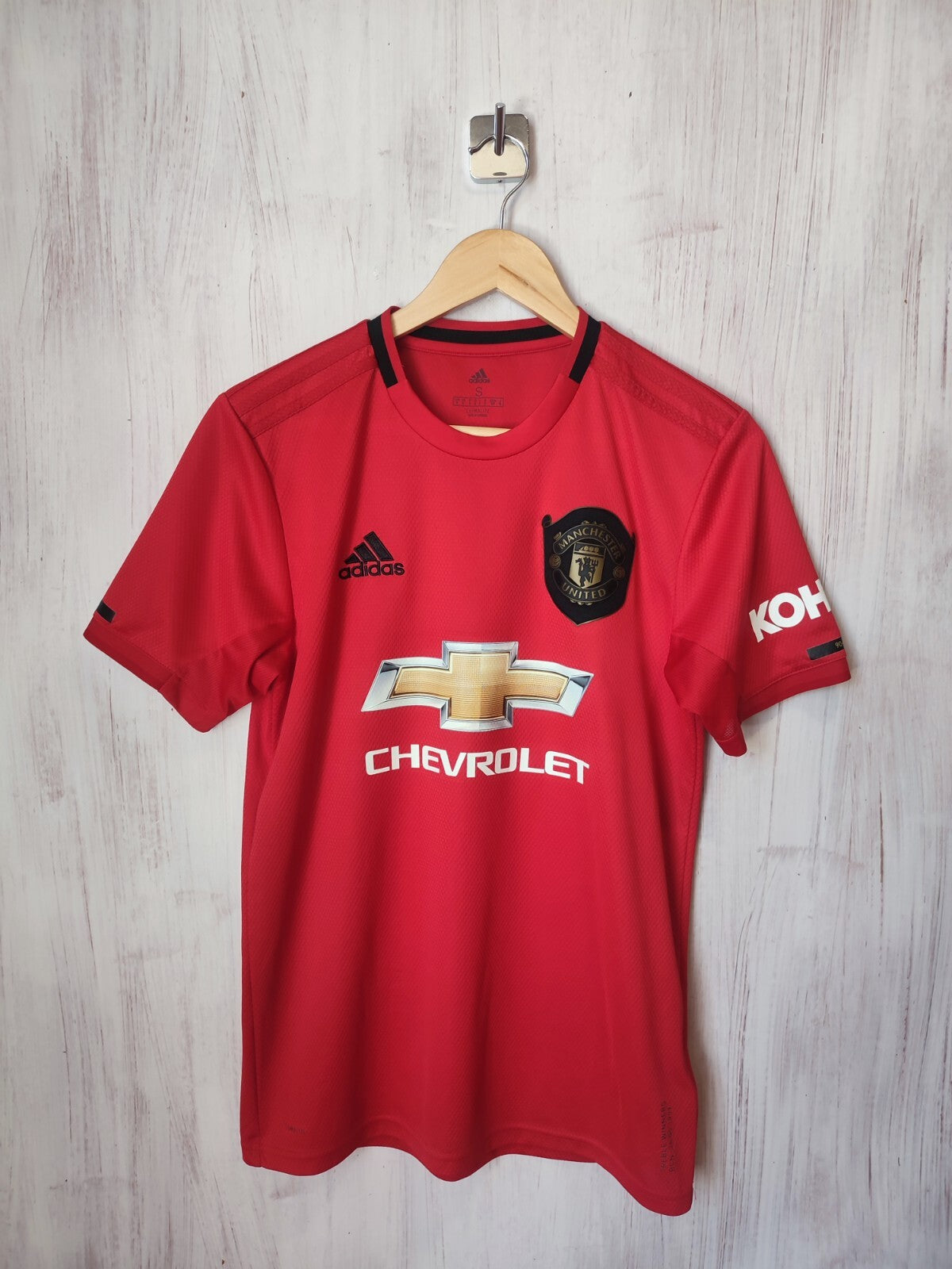 Manchester United 2019 2020 home Size S Adidas soccer shirt jersey football kit