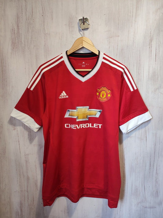 Manchester United 2015 2016 home Size L Adidas soccer shirt jersey football kit