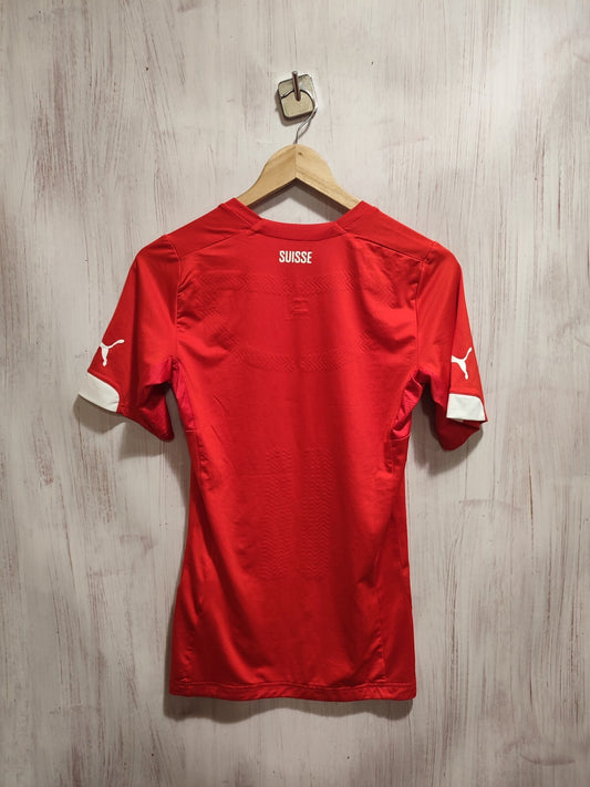 AUTHENTIC Switzerland 2014 2015 home Sz M soccer shirt jersey football kit Swiss