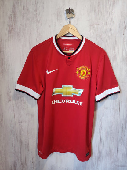 Manchester United 2014 2015 home Sz M Nike soccer shirt jersey football kit tee