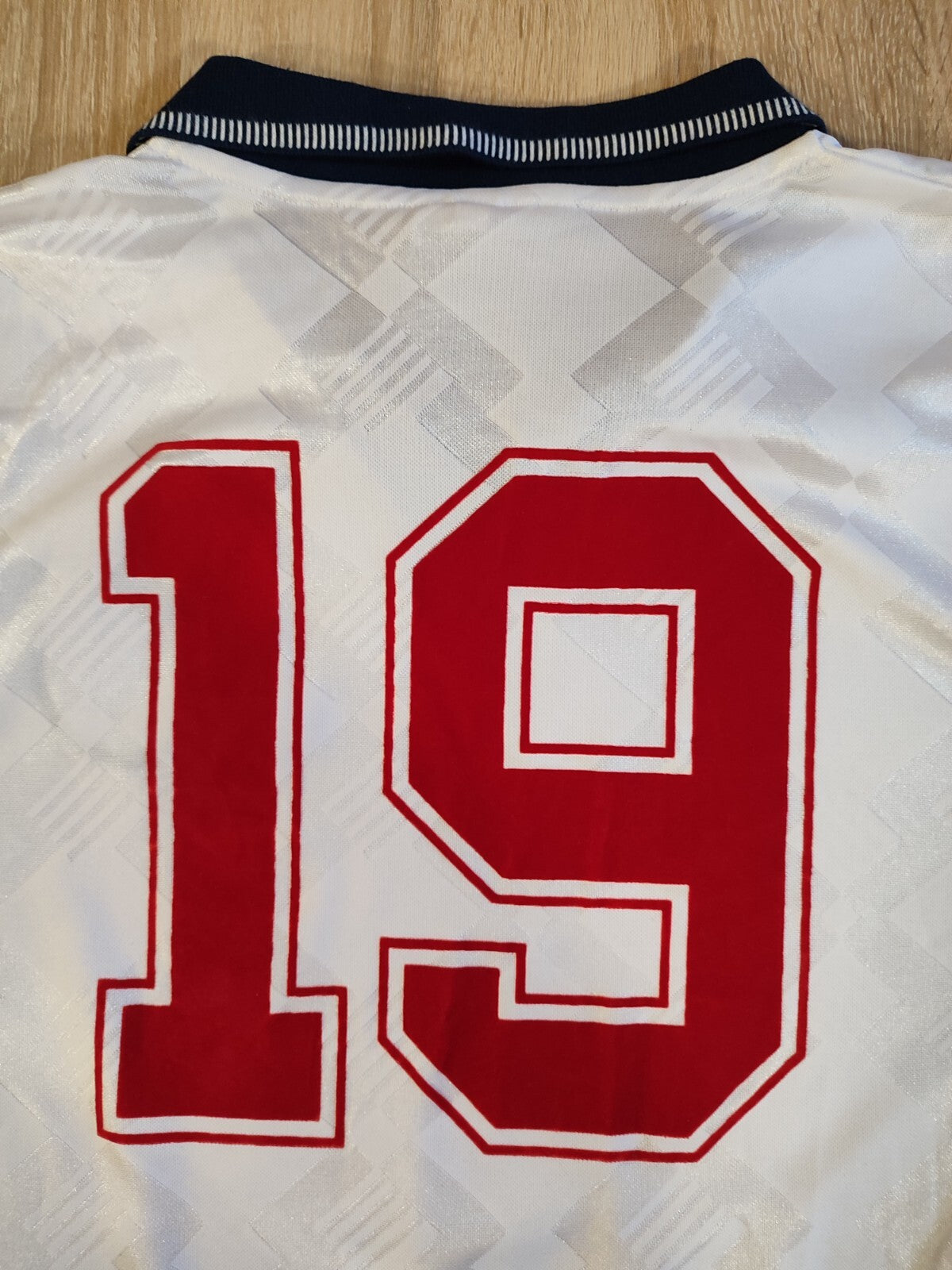 England 1990 1991 1992 #19 Home Sz M Score draw shirt jersey soccer football kit