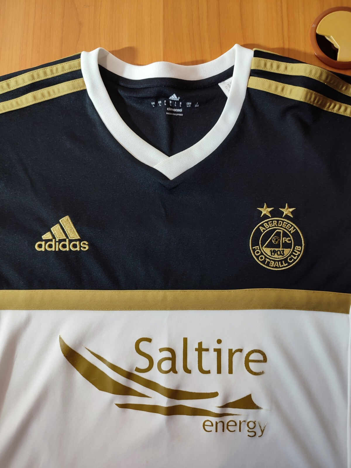 FC Aberdeen 2015 2016 away Sz L adidas football shirt soccer jersey maillot kit