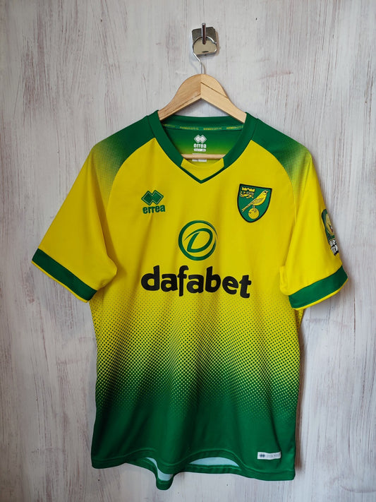 FC Norwich City 2019 2020 home Sz XL Errea shirt soccer football jersey kit tee