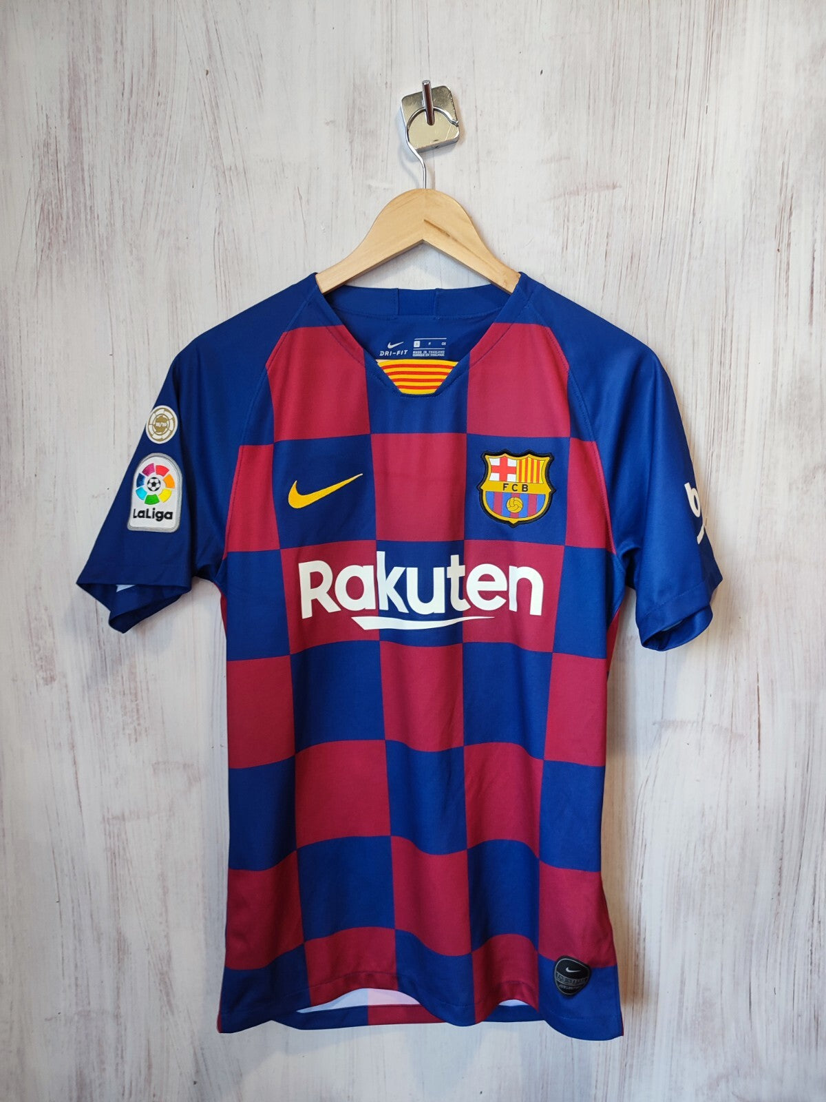 FC Barcelona 2019 2020 home Sz S Nike shirt jersey kit soccer tee football Messi
