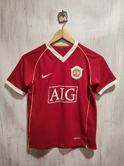Kids M Manchester United 2006 2007 home shirt jersey football kit VINTAGE Giggs