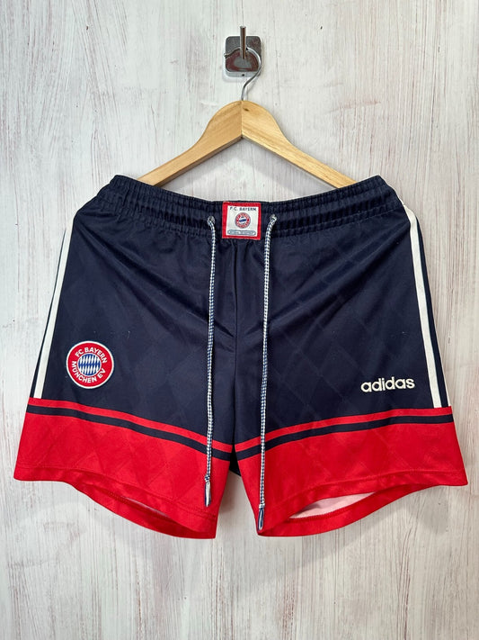 FC Bayern Munich 1997 1998 1999 home Sz S football kit soccer shorts Adidas 30"