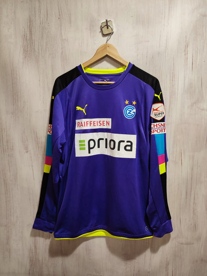 Grasshopper Zurich 2016 2017 GK Size L Puma football jersey goalkeeper L/S Vasic
