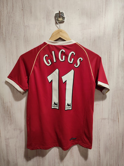Kids M Manchester United 2006 2007 home shirt jersey football kit VINTAGE Giggs