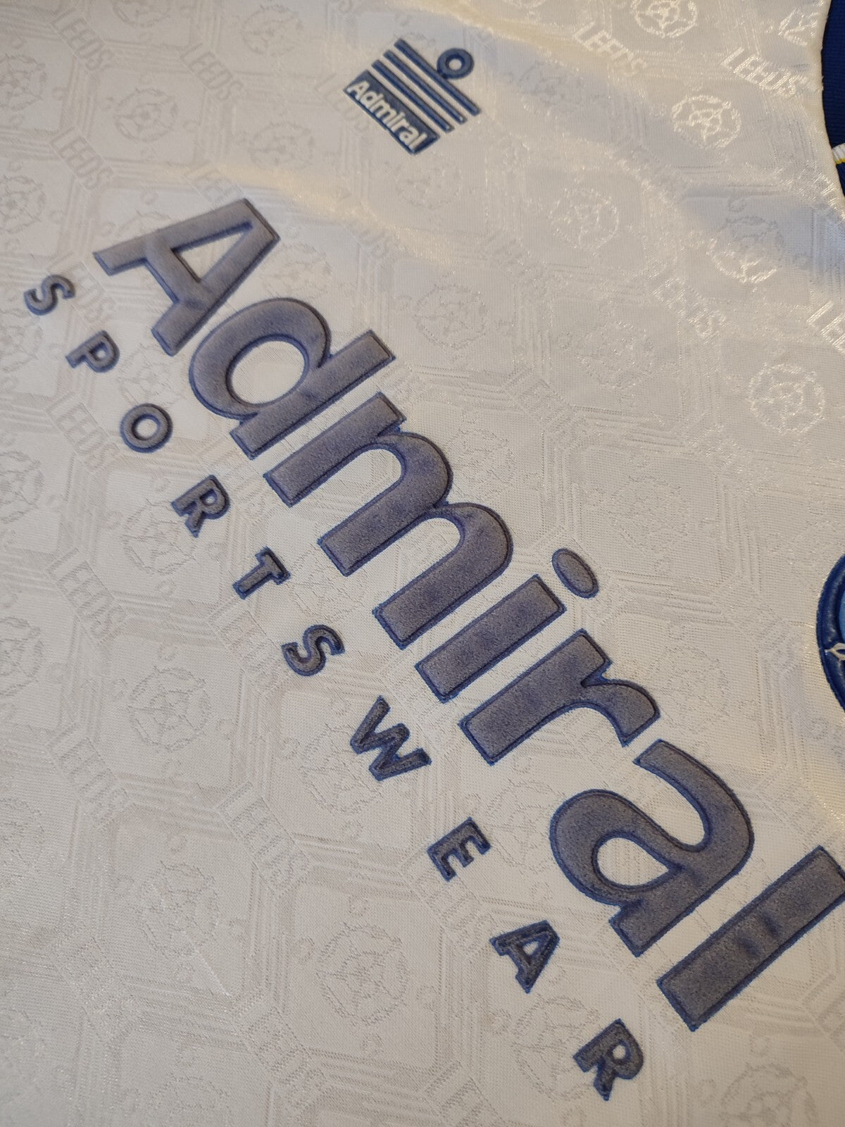 Leeds United 1992 1993 Home Size L Admiral jersey shirt soccer football kit tee