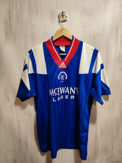 Rangers 1992 1993 1994 home Size XL football shirt jersey soccer kit tee Adidas