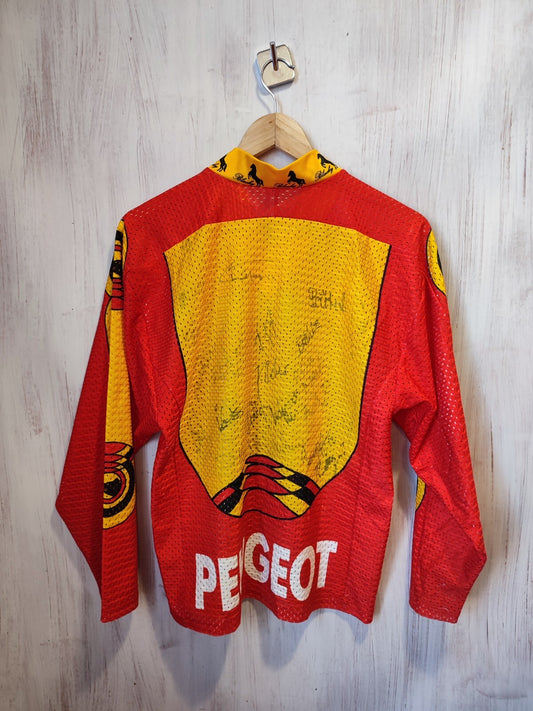 VINTAGE SC Bern 1989 1990 Size S ice hockey Swiss jersey shirt trikot kit Blacky