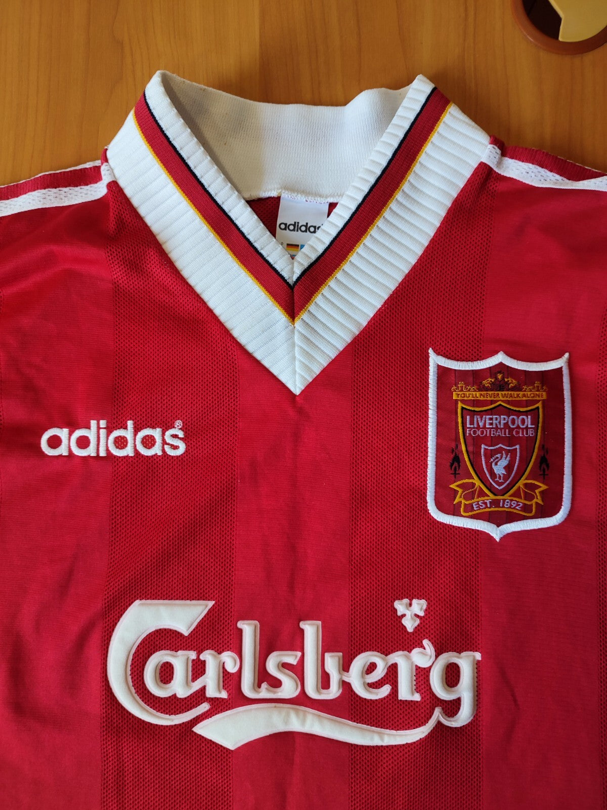 FC Liverpool 1995 1996 home Sz L shirt soccer jersey football kit vintage Fowler
