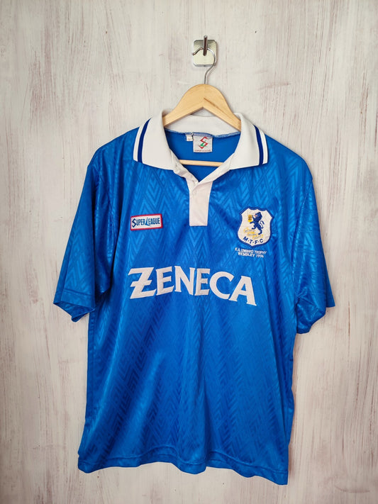 Macclesfield FC 1994/97 home 1996 Wembley Sz L jersey shirt soccer football kit