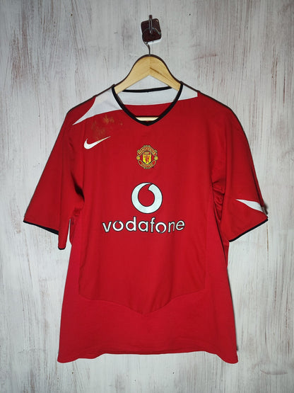 Manchester United 2004 2005 2006 home Sz L soccer shirt jersey football kit tee