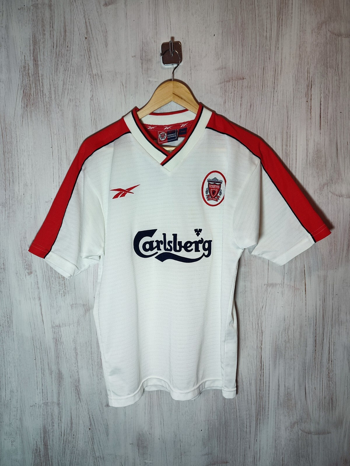 FC Liverpool 1998 1999 away Size S 34/36" shirt soccer jersey football kit tee