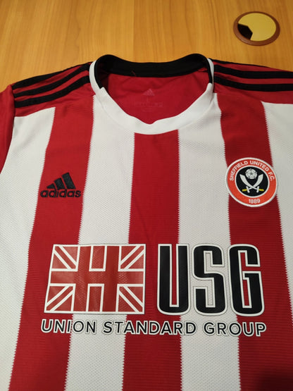 Sheffield United 2019 2020 home Sz L shirt jersey soccer football kit tee Adidas