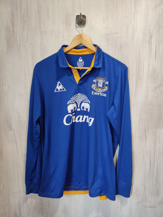 FC Everton 2011 2012 home Sz M football shirt jersey soccer kit maillot tee L/S