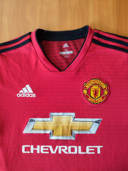 Manchester United 2018 2019 home Size M Adidas soccer shirt jersey football kit
